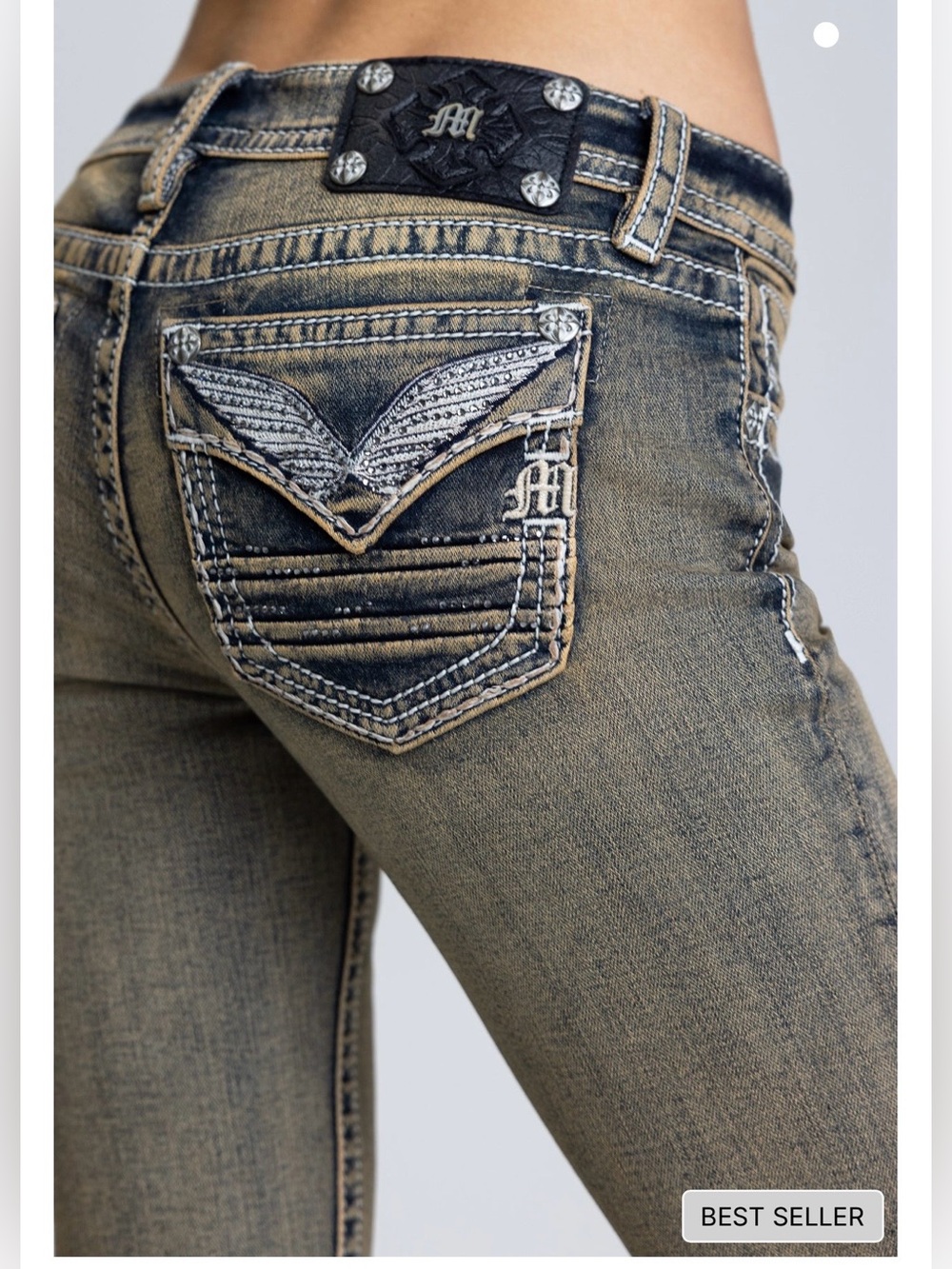 Miss Me Xena Boot Cut Embellished Back-Pocket Women's Jeans